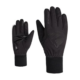 Ziener DOMMI Children's Cycling Gloves, Winter, Soft-Shell, Windproof, Lined, Black, L