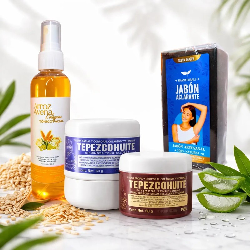 Kit Crema Tepezcohuite Dia Y Noche 60gr Agua De Rosas