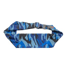 BANDI Running Belt for Women – Slim Fanny Pack, Adjustable Waist Belt, Phone Holder, Lightweight Travel Pouch for Jogging, Walking, Hiking, Fitness, Made in the USA (Camo Blue)