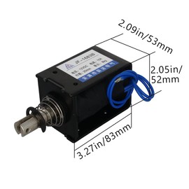 Fielect DC 12V 80N 10A Push Pull Type Solenoid Electromagnet Open Frame Solenoid Electromagnet Linear Motion, JF-1683B-12V
