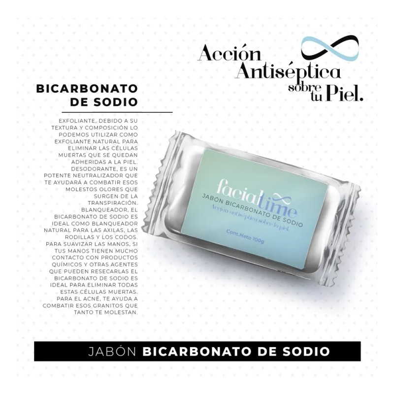 Jabón De Bicarbonato De Sodio Lote 5 Piezas De 100g