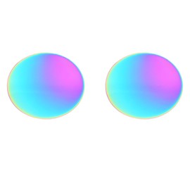 2 PCS Round Coasters, 10cm Colorful Stainless Steel Coasters, Heat Resistant Table Protector