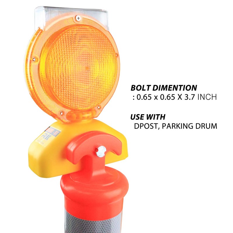 (One Ea) RK Safety BLIGHT-ST Solar Rechargeable Barricade Amber LED