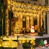 JMEXSUSS Christmas Icicle Lights for Outside-800 LED Warm White Icicle