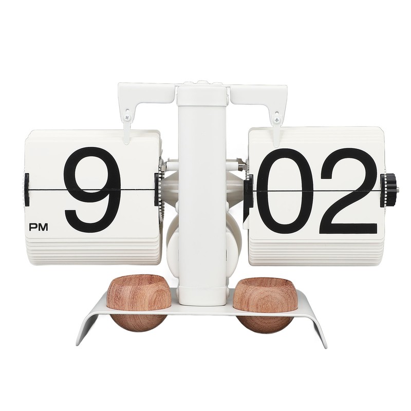 Digital Flip Clock 304 Stainless Steel Retro Battery Powered Mechanical