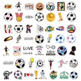 Pack of 100 Football Stickers, Waterproof Stickers, Football Stickers, Vinyl Stickers, Football Sports Stickers for Laptop, Suitcase, Mobile Phones, Cool Stickers for Children, Teenagers and Adults