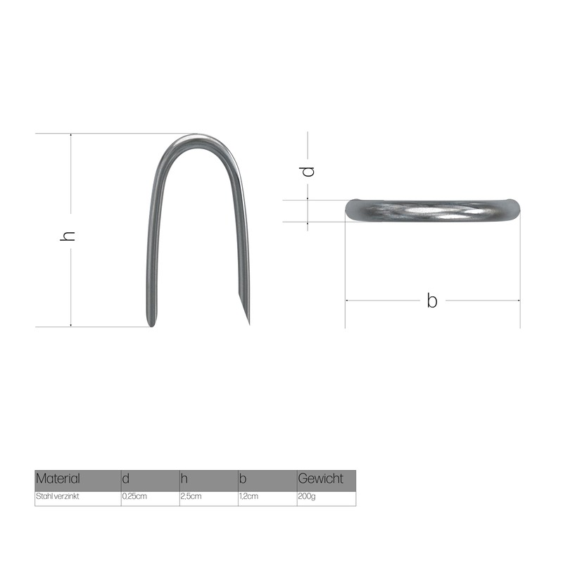 NIMA PARTS Stahlkrampen – 300 Stück, made in Germany –