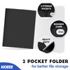 Kioeee Plastic Folders with Pockets (96 Pack), Heavy Duty Plastic
