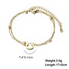 Yimofy Initial Bracelet for Women Dainty Double-Layer Letter Bracelets Women's