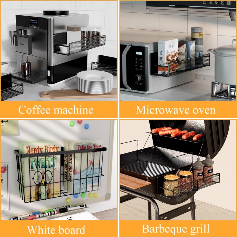 Kmise 6-Pack Magnetic Shelves for Washing Machine & Refrigerator, Heavy-Duty