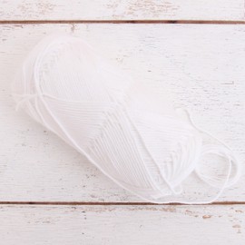 Threadart 100% Pure Cotton Crochet Yarn Size 2 | 50 gram Skeins |165 yds per Skein | Fine #2 | White | Color 3501
