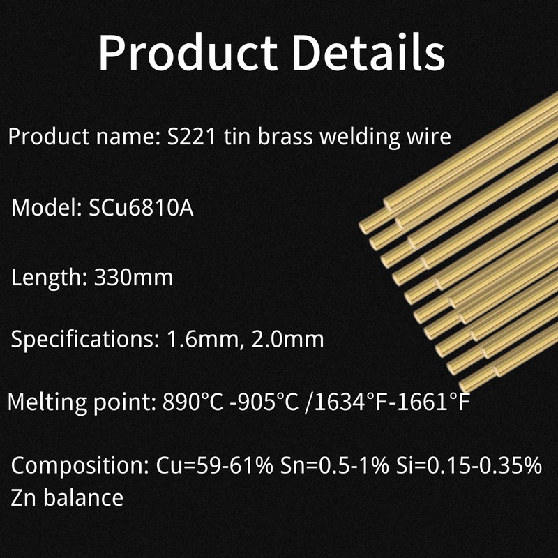 Brass Brazing Rods - 1/16" x 13", 20 Sticks, Solid