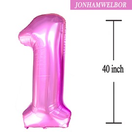 Sweet 18 Balloons Pink Number 40 Inch 18 Pink Big Giant Jumbo Huge Foil Mylar Helium 18th 81st Birthday Balloons Girls Women Party Decorations