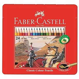 Faber-Castell Classic 24-Colour Pencils in Metal Tin Box