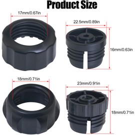 LUORNG 10 Sets Ball Joint Mounting Socket 17mm/18mm Mobile Phone Holder Car Gravity Mount Accessory with Threaded Screw Fixing Nut Air Outlet Fixing Clip Nut Base Holder