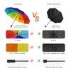 Lejorain Large Golf Umbrella Rainbow - Oversized 54inch Double Layer