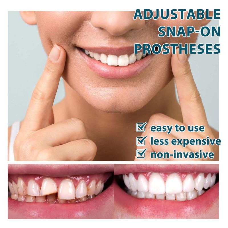 EELHOE Fake Teeth, 2 PCS Veneers Dentures Socket for Women