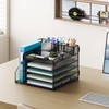Lavatino Desk Organizer, 5-Tier Metal Mesh Paper Letter Tray with