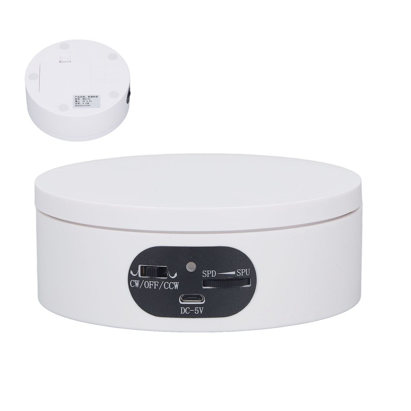 Rotating Display Stand 4.7in USB Battery Powered Stable Quiet Auto