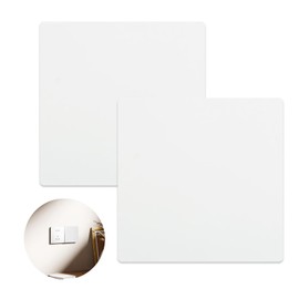 Pack of 2 Blank Cover Socket, Blind Cover, Light Switch, Blind Cover, Double Blank Plate, White Blank Cover, Flush-Mounted, Without Frame, for Unused Sockets or Switches