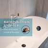 Black Tub Drain Stopper,Welsan Universal Pop Up Bathtub Stopper Replacement