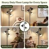 3 Light Floor Lamps for Living Room, 67" Tall Metal