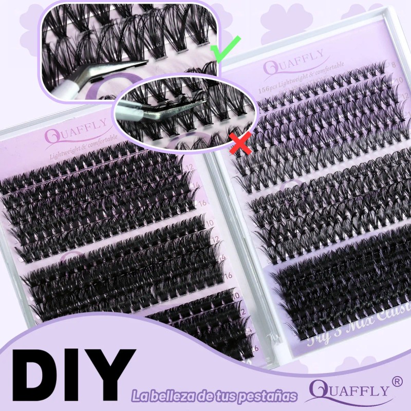 Kit De Extensiones De Pestañas De 6 Estilos, 496 Extensiones