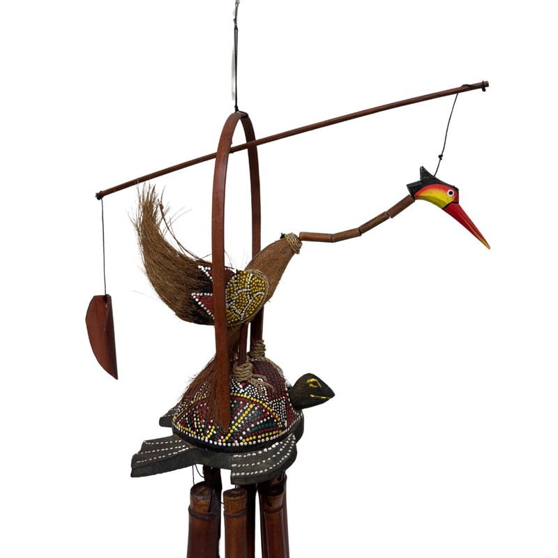 Hand Carved Large Beautiful Bamboo Wood Bobbing GOONIE Bird with