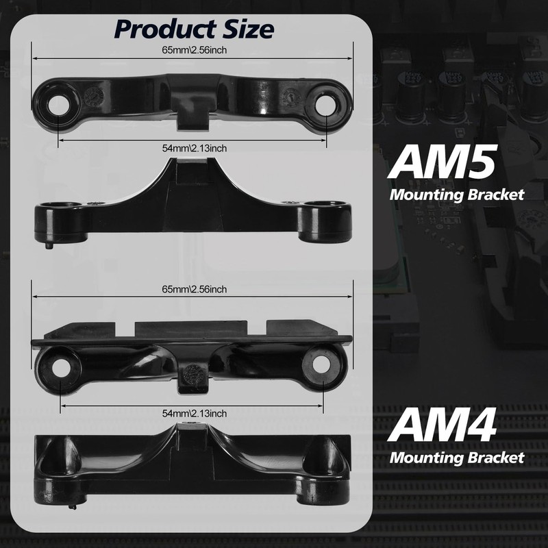 AM4 AM5 CPU Cooler Mounting Bracket Kit, AM4 Backplane for