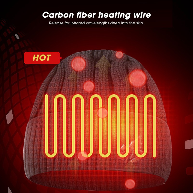 Electric Warm Heated Hat Skin Friendly Warm USB Heat Hat