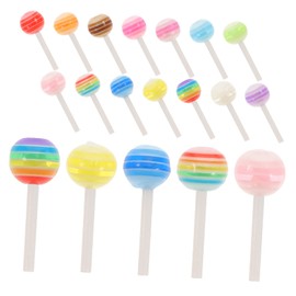 Healeved 250pcs Lollipop Nail Art Charms Nail Decorations for Manicure Cute Candy Color Accessories for Personal