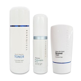 Renecell Multi Peptide Toner 200ml + Absorb Hyaluronic Serum 30ml + Plassen Skin Shield Renewal Cream 50ml / 르네셀 멀티 펩타이드 토너 200ml + 앱소버 히알루로닉 세럼 30ml + 플라센 스킨 쉴드 리뉴얼 크림 50ml