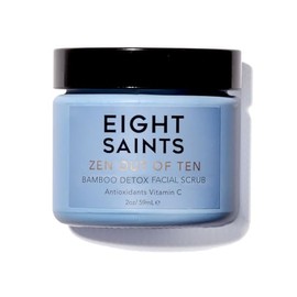 Eight Saints Zen Out Of Ten Bamboo Detox Exfoliante facial, exfoliante facial diario natural y orgánico con fibras de bambú para desatascar los poros,