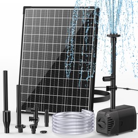 POPOSOAP Solar Water Fountain Pump, 20W Solar Powered Water Pump 320GPH Flow Adjustable, Solar Fountain Pump with 17Ft Cord Length for Ponds, Fish Tank, Wildlife Garden, Waterfall