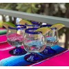 Mexican Hand Blown Glass – Set of 4 Hand Blown