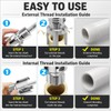 3 Pcs PVC Pipe Threader, 4-In-1 Water Pipe Threading and
