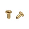 sourcing map Hollow Rivet,2mm x 4mm Through Hole Copper Hollow