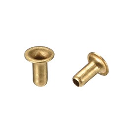 sourcing map Hollow Rivet,2mm x 4mm Through Hole Copper Hollow Rivets Grommets Double-Sided Circuit Board PCB 200Pcs