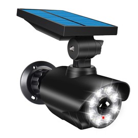 Sensor Light, Outdoor, Solar Light, Motion Sensor Light, Security Camera Type, Dummy Camera, Red Light Threatening, IP66 Waterproof, Dustproof, No Power Wiring Required, Solar Charging, Automatic