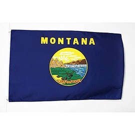 AZ FLAG - Montana Flag - 3x5 Ft - 100D Polyester Us State Of Montana Banner with Two Metal Grommets - Fade Resistant - Vivid Colors - 3' x 5' Feet - 150x90 Cm