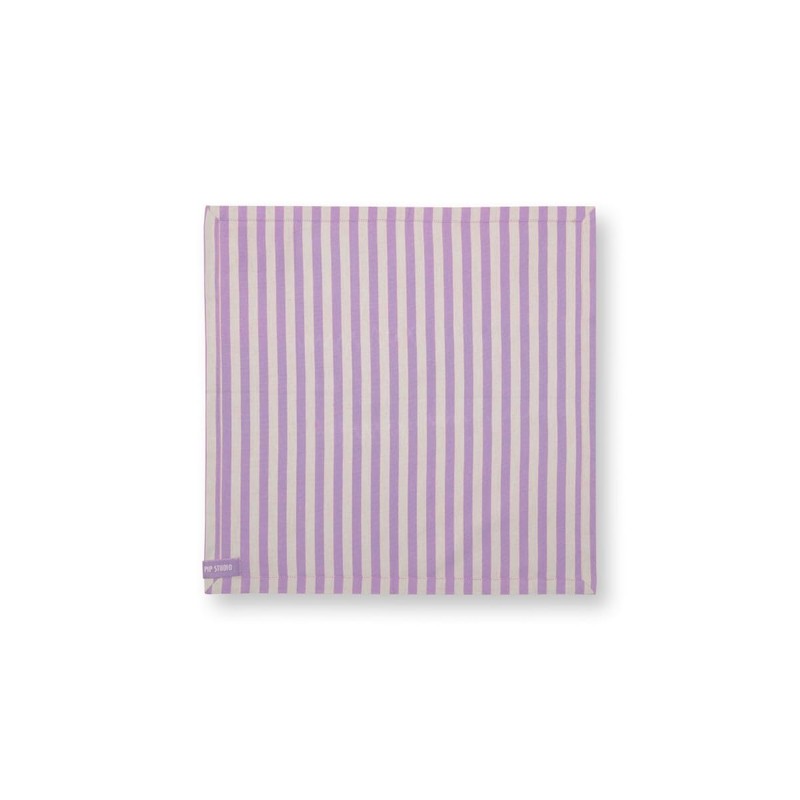 Pip Studio Lily&Lotus Stripes Napkins Purple 40 x 40 cm
