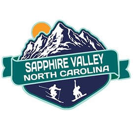 Sapphire Valley North Carolina Ski Adventures Souvenir 4 Inch Fridge Magnet Mountain Design