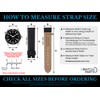 Ewatchparts 18-24mm Genuine Leather Watch Band Strap Smooth With Deployment