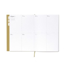 OCTÀGON DESIGN Weekly Planner 2025/2026, Academic Weekly Planner, 12 Months, August 2025 - July 2026, Similar to A5, Camel, Semi-Rigid Cover, Fully Open