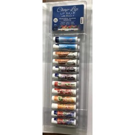Lip Chap Balm Counter Display Card of 24 Pcs Tent design Marketing Assorted