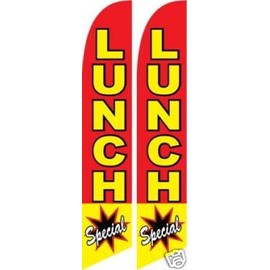 Two(2) Lunch Special Feather Banner Flags