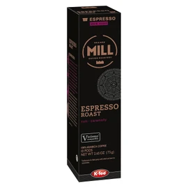 Mr & Mrs Mill Dark Roast Espresso Pods – K-fee® & Starbucks Verismo* Compatible, Coffee Capsules | 60 Count (6 Boxes x 10 Pods) | 100% Arabica | Bold, Full-Bodied | Single-Serve Espresso