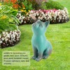 Cat with Ornament, Resin Cat Statue, Retro Style, Mottled Texture,