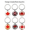 6Packs Canada Maple Leaf Keychain Souvenir - Canadian Key Chains
