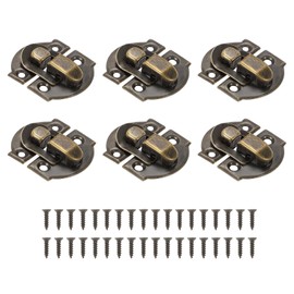 PATIKIL Small Metal Box Toggle Latch, 6 Pack Vintage Hasp Latch Lock Buckle Hardware with Mounting Screw for Wood Jewelry Cabinet Toolbox Ordinary Box, Bronze